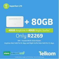 Huawei B535-932A White + 80GB Telkom LTE Data